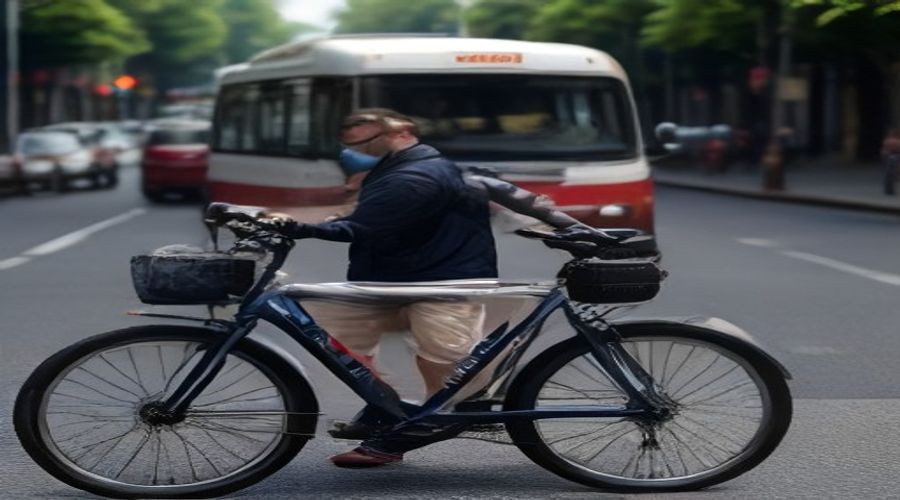 Ciclista passa por cima de carro após furar parada obrigatória