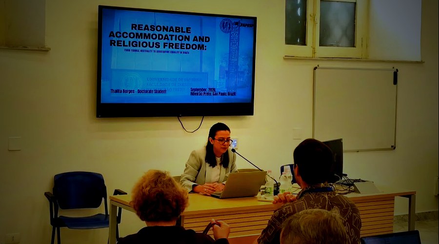 Em Destaque De Monte Carmelo para a Europa: jurista carmelitana apresenta pesquisa sobre liberdade religiosa Thalita Gomes, ex-professora da Unifucamp, participa de congresso internacional de Direito 